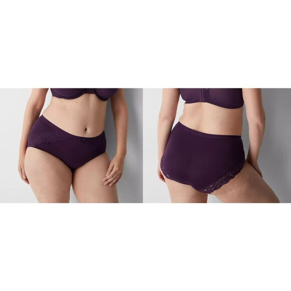 Lane Bryant Cacique No Show Full Brief Panty With Lace 18/20 - Picture 1 of 3